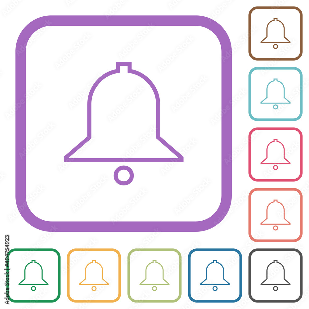 Single bell outline simple icons Single bell outline simple icons