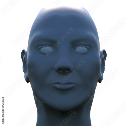  model of human head in 3d