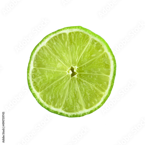 Lime fruit  on white