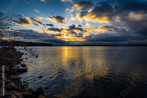 sunrise at lake