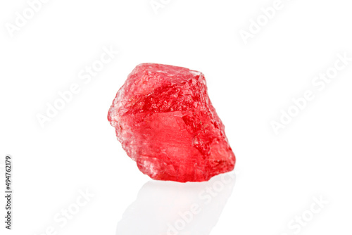macro mineral stone spinel on a white background