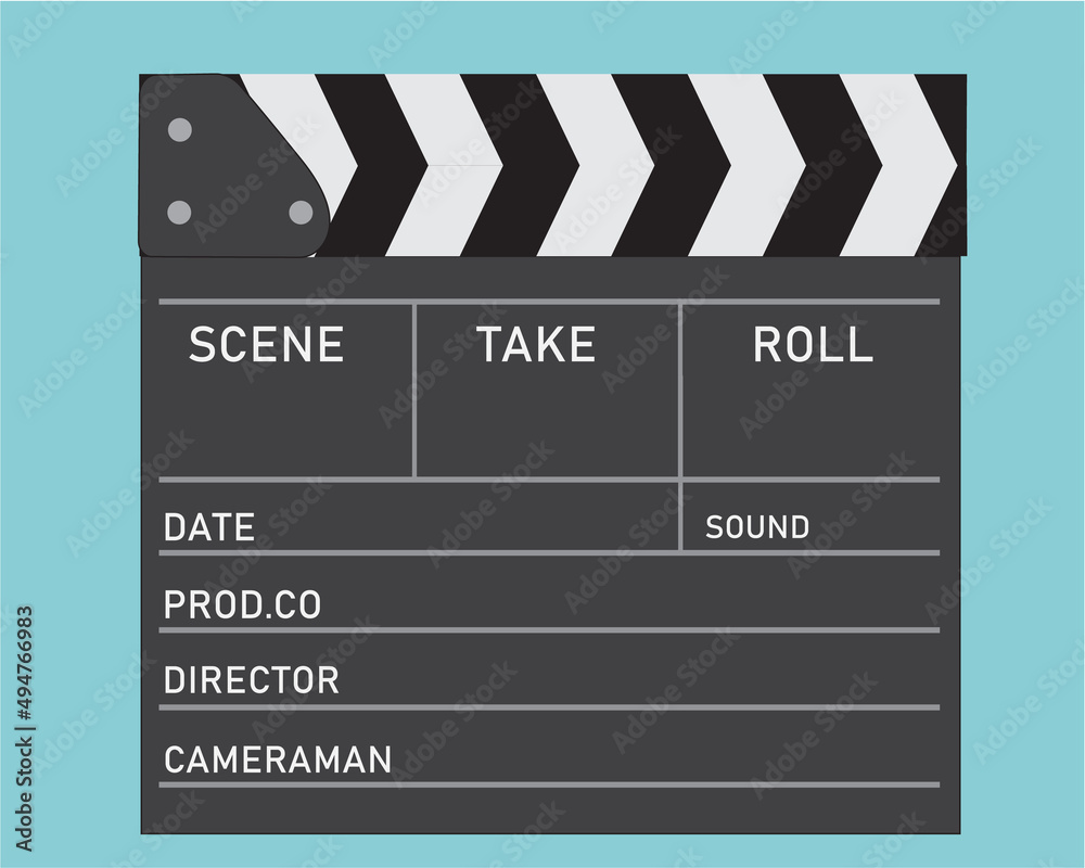 Obraz premium movie clapper board vector illustration 