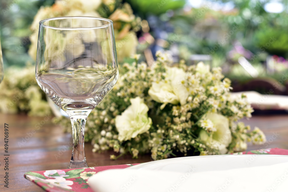 dining table, decorated with flowers, rustic atmosphere with wood and flowers dining table, decorated with flowers, rustic atmosphere with wood and flowers