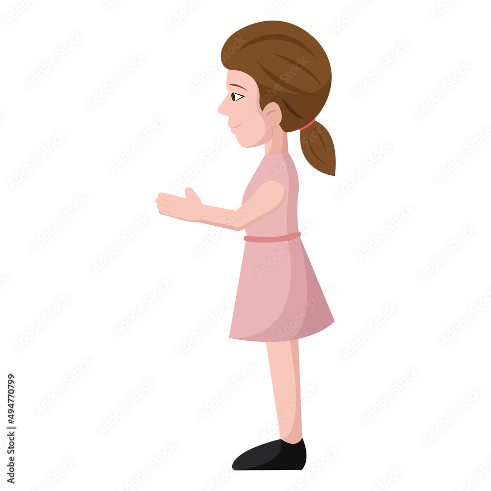 Isolated happy pretty woman cartoon Vector Isolated happy pretty woman cartoon Vector