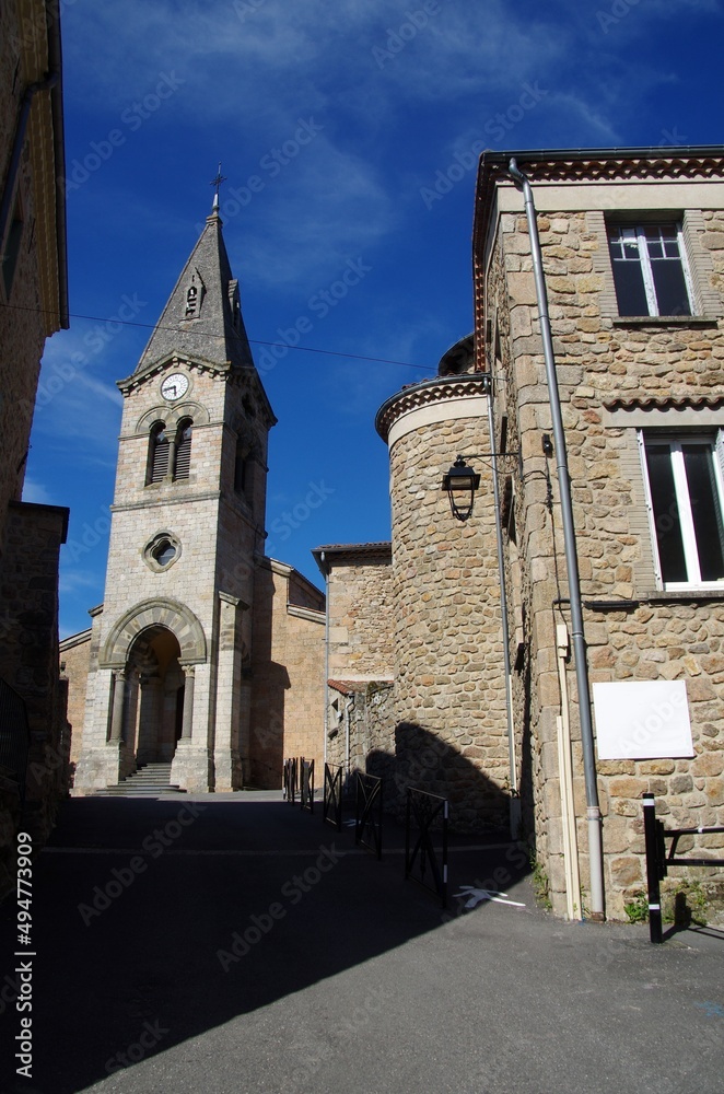 Church in Lamastre in Ardeche in France, Europe