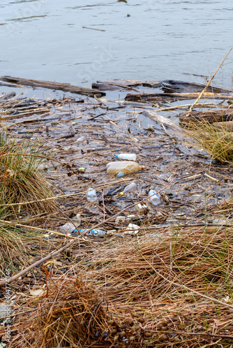 Polluted River and Trash: Potomac River, Alexandria, VA, US