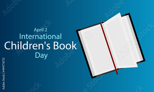 International Childrens Book Day open book, art video illustration.