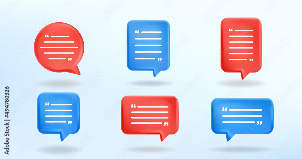 vector-illustration-3d-minimalist-banners-set-quote-frames-blank