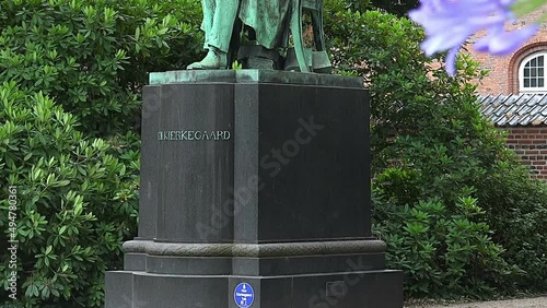Monument to Soren Obu Kierkegaard. Copenhagen. Denmark.  photo