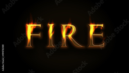 fire text effect