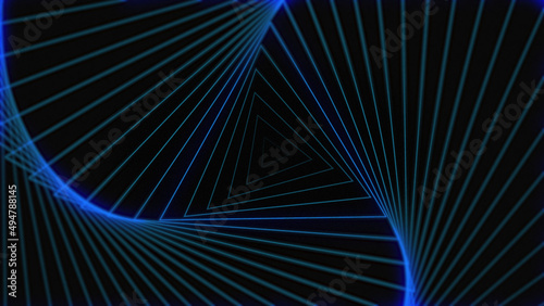 Blue triangle beautiful Visual Loops background concept