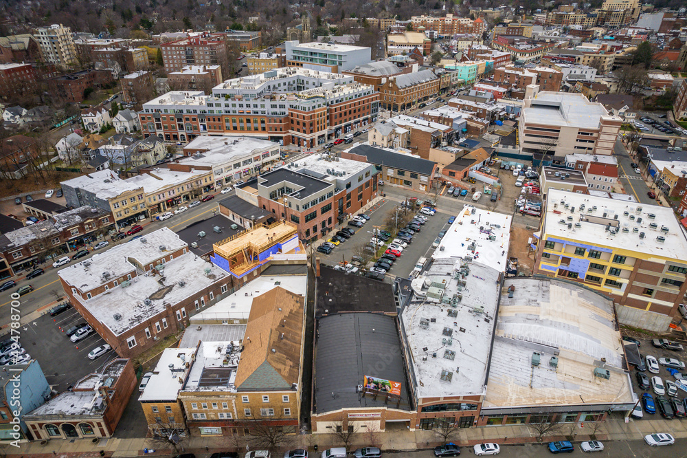 Fototapeta premium Aerial Drone of Montclair New Jersey 