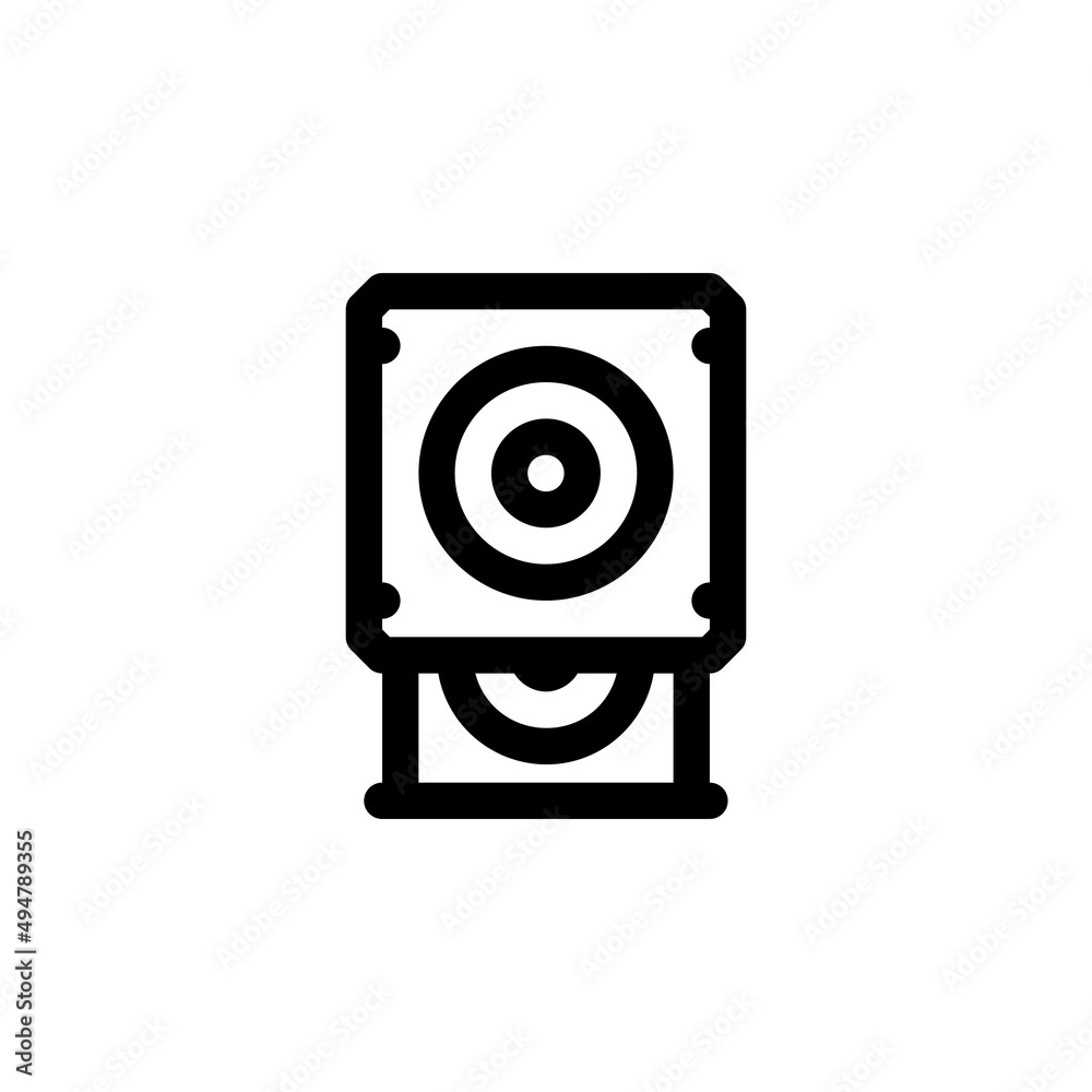 dvd drive vector icon. computer component icon outline style. perfect use for logo, presentation, website, and more. simple modern icon design line style