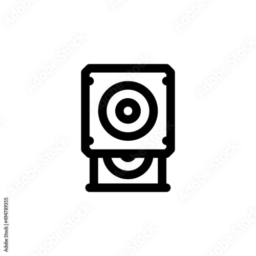 dvd drive vector icon. computer component icon outline style. perfect use for logo, presentation, website, and more. simple modern icon design line style