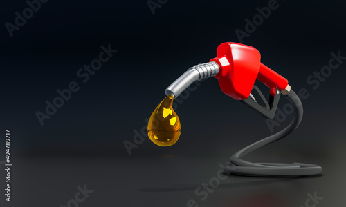 Canvastavla Gasoline pistol pump fuel nozzle. 3D render