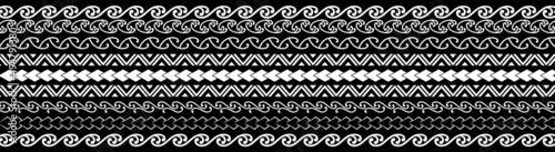 Canvastavla maori geometric pattern tattoo design texture 마오리 문양 타투 도안