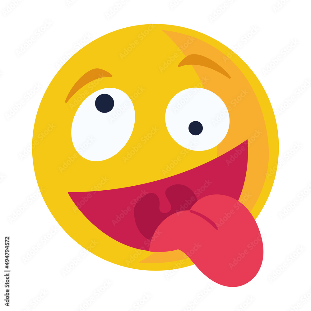 Isolated yellow emoticon laughing out loud lol Vector