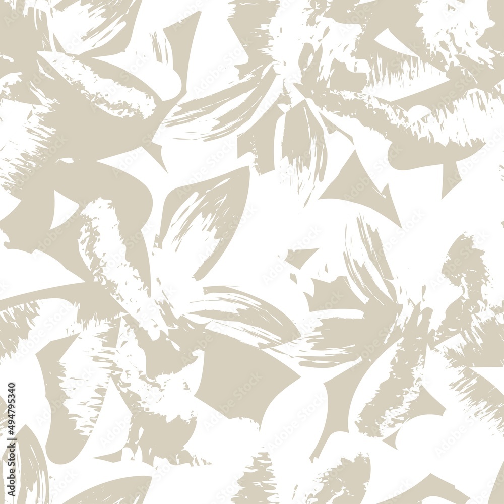 Floral Brush strokes Seamless Pattern Design