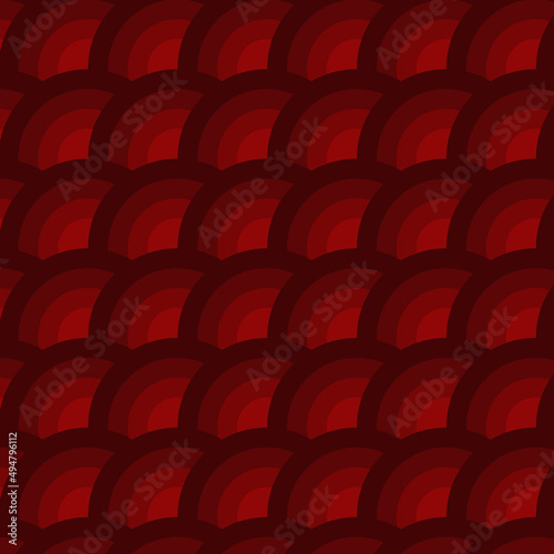 Circle lines overlay pattern in red color. For design elements in concept of technology, science or modern. 