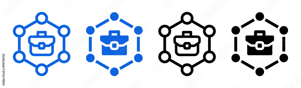 Briefcase symbol collection. Work icon set isolated on white background. Briefcase symbol collection. Work icon set isolated on white background.