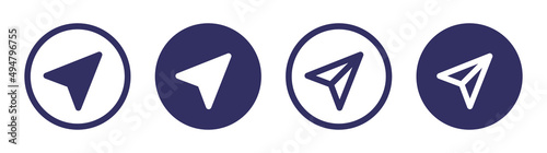GPS cursor navigator icon collection.