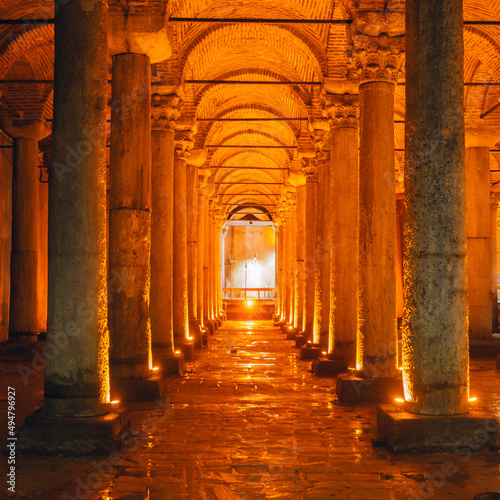 Photo of the Basilica Cistern in Istanbul Turkey