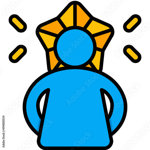 confidence filled outline icon