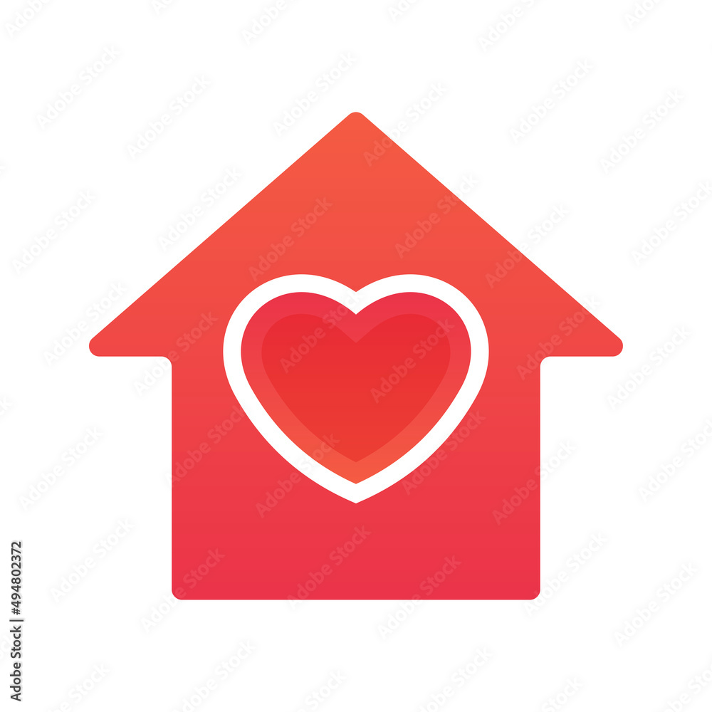 home love logo element design template icon