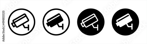CCTV simple icon. Security camera signs symbol, vector illustration