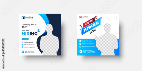 we are hiring job position social media template
