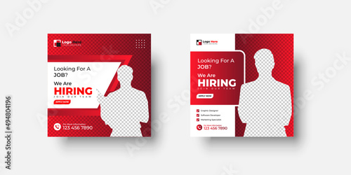 we are hiring job position social media template
