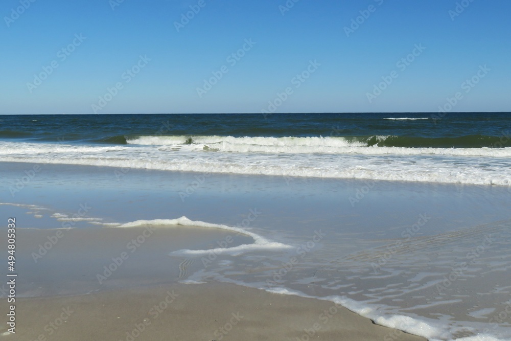 Beautiful ocean view in Atlantic coast of North Florida 