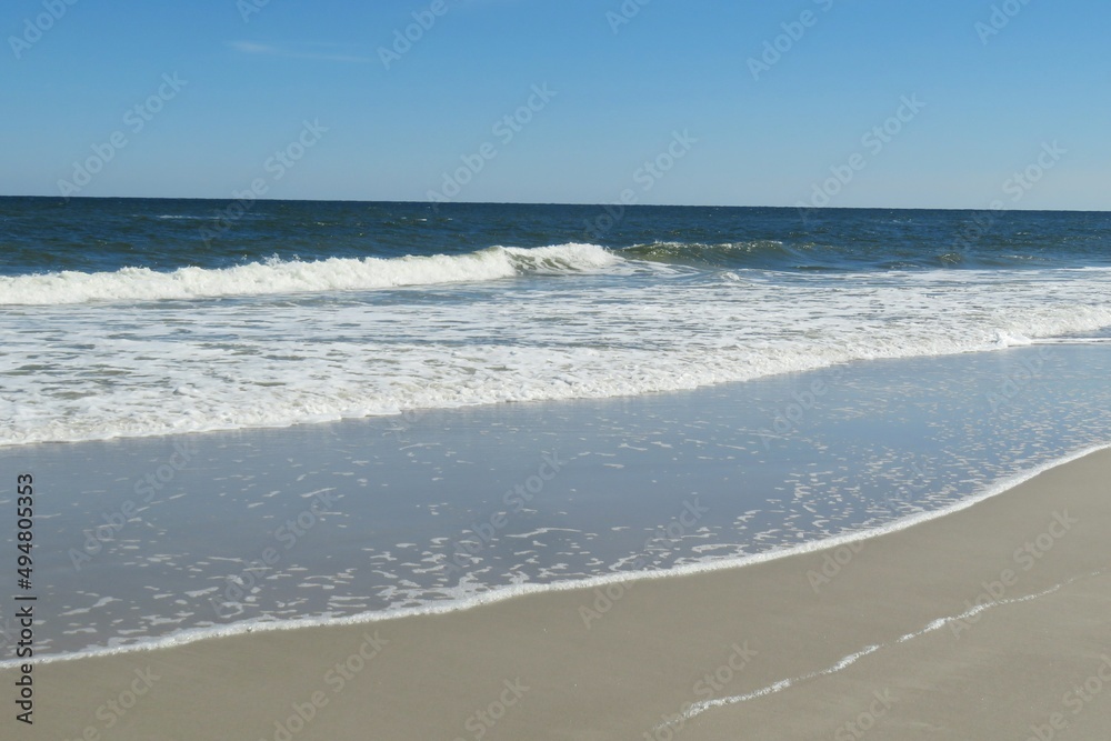 Beautiful ocean view on Atlantic coast of North Florida 