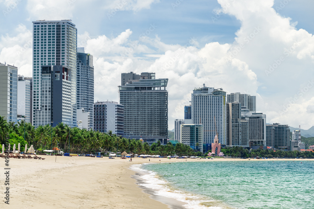 Awesome view of central beach of Nha Trang, Vietnam Awesome view of central beach of Nha Trang, Vietnam