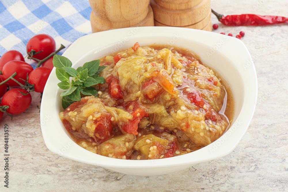 Caucasian Mangal salad with baked vegetables Caucasian Mangal salad with baked vegetables