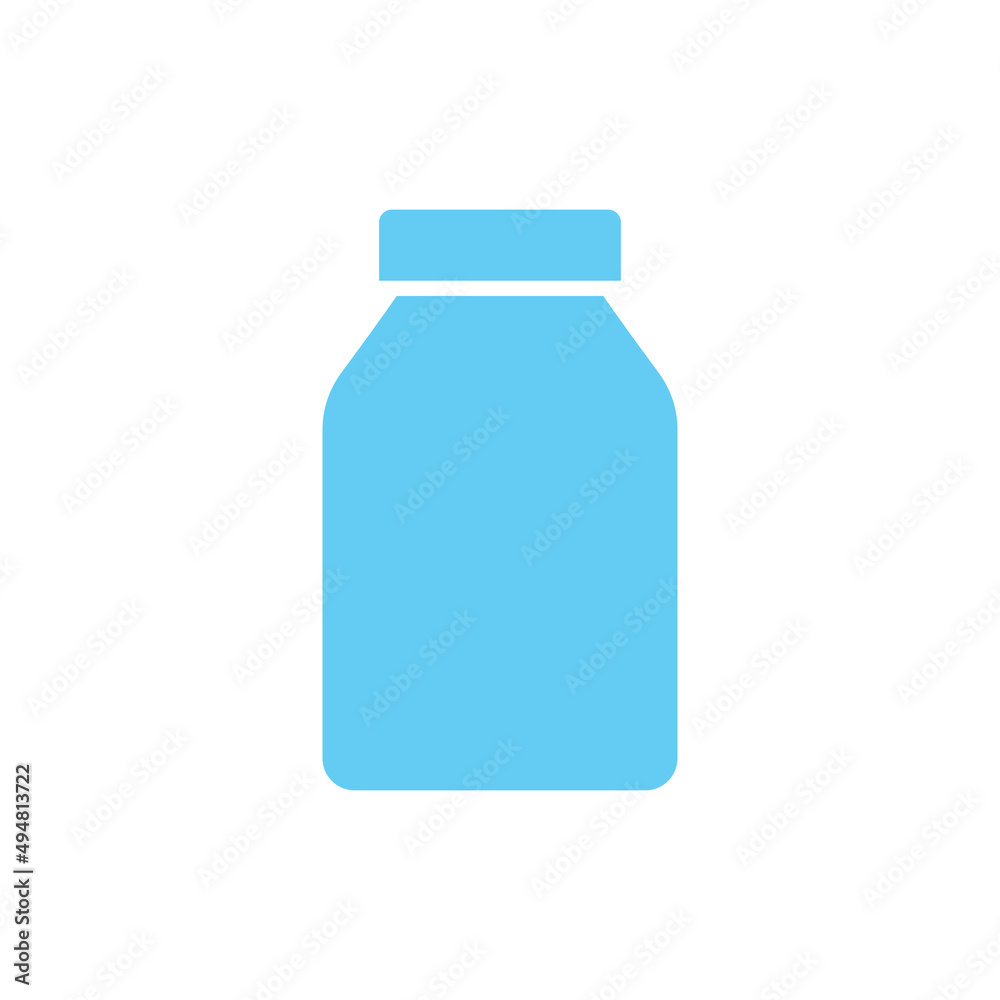 medicine bottle vector blue icon