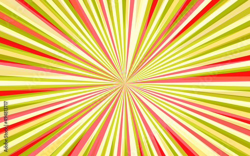 Pop art radial colorful comics book magazine cover. Striped blue digital background. Cartoon funny retro pattern strip mock up. Vector halftone illustration. Sunburst, starburst shape
