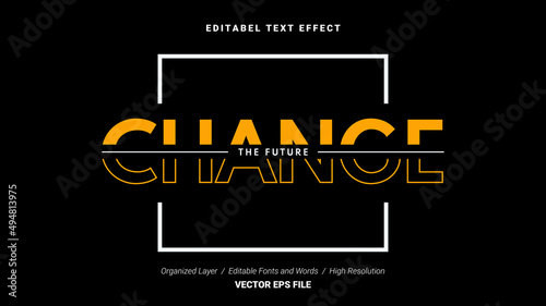Editable Change Font Design. Alphabet Typography Template Text Effect. Lettering Vector Illustration for Product Brand and Business Logo.