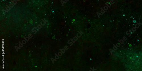 Abstrack background with particles Stars and galaxy outer space sky night universe black and blue Bright green galaxy. Elements of this image Hubble views galaxy and nebula.
