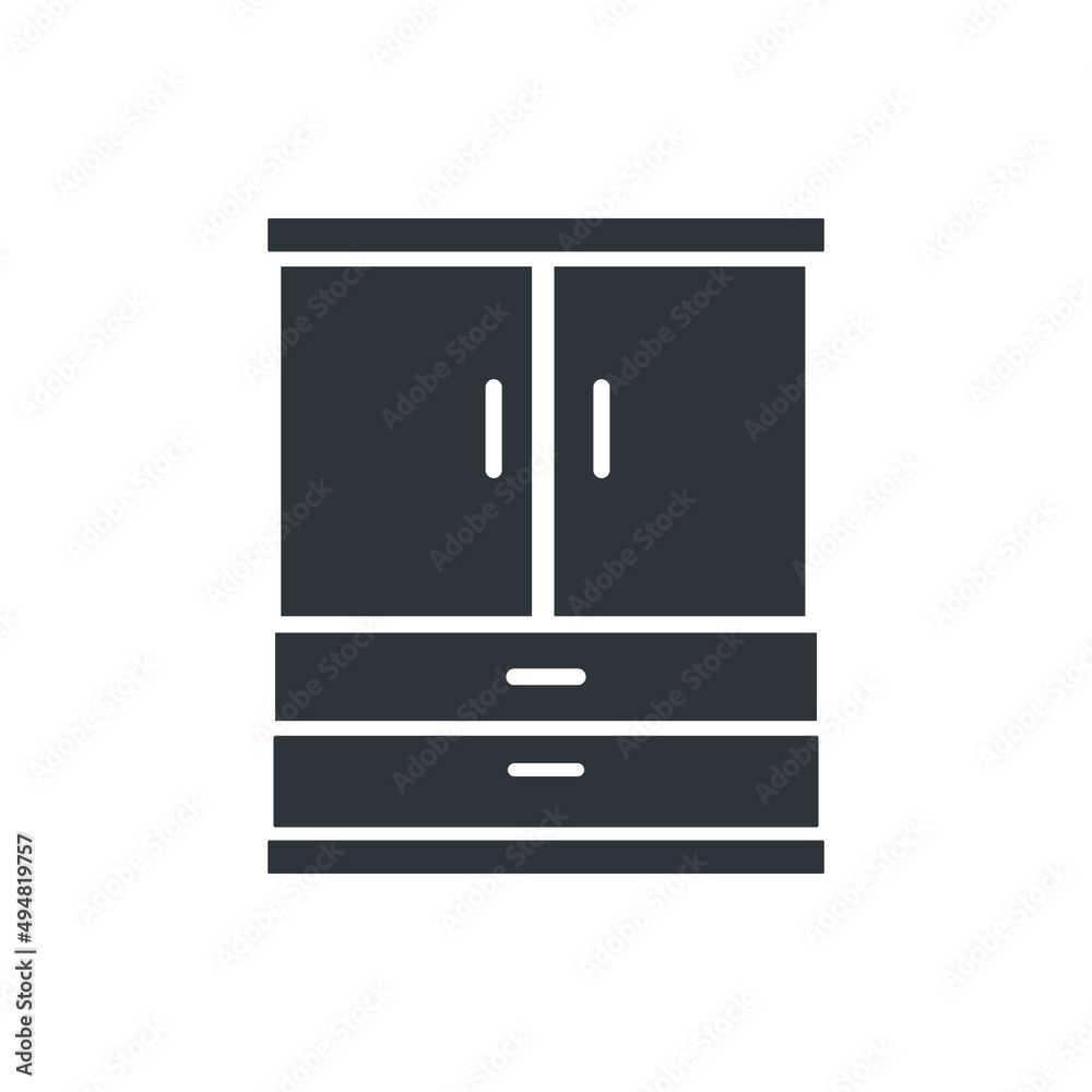 cupboard wardrobe for website graphic resource, presentation, symbol