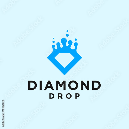 water diamond logo or drop logo