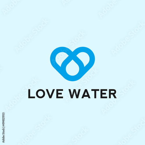 water love logo or drop logo