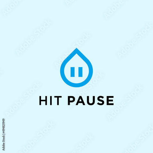 water pause logo or drop logo