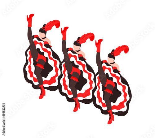 Cabaret Cancan Dance Composition