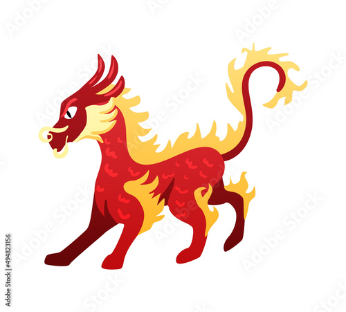 Chinese Fire Dragon Composition