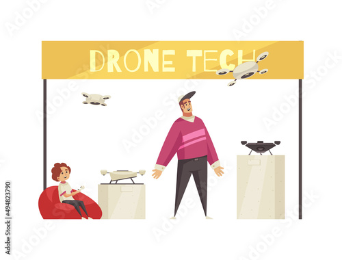Drone Tech Booth Composition