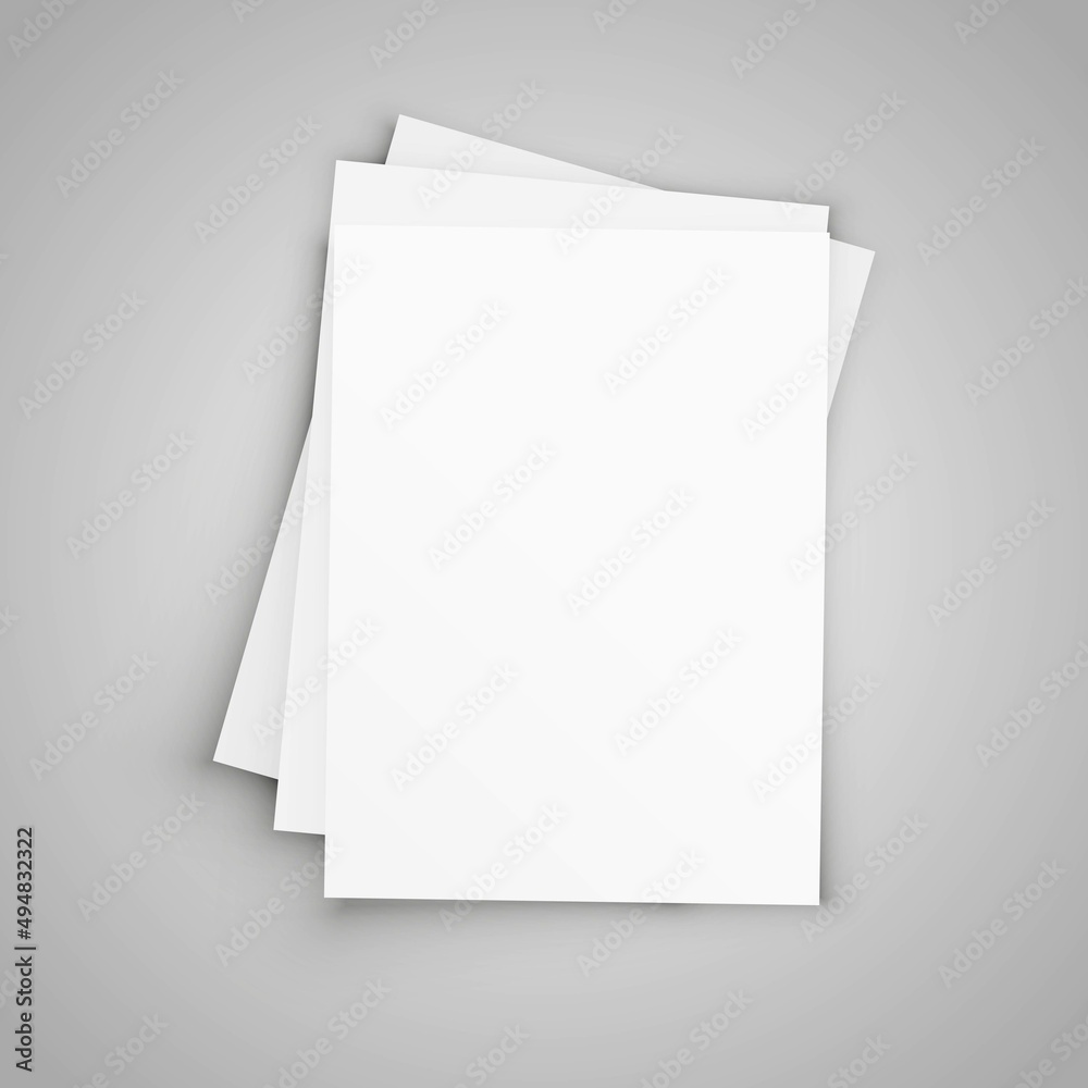 White blank A4 paper. Templates for presentation of the design of a flyer White blank A4 paper. Templates for presentation of the design of a flyer