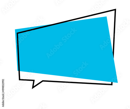 blue banner ribbon symbol. vector brochure, tag, shape promotion box. illustration icon. promotion, sale, dialog box.