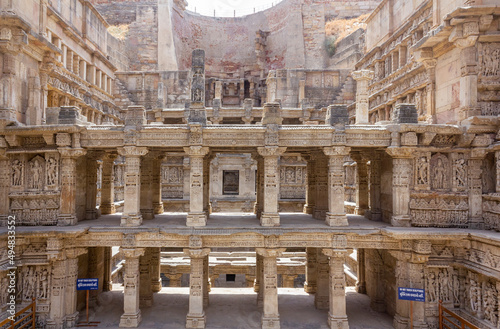 Rani Ki Vav - A ornate and historical stepwell in Gujarat, India. A UNESCO heritage site. 