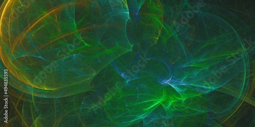 3D rendering abstract multicolor fractal background